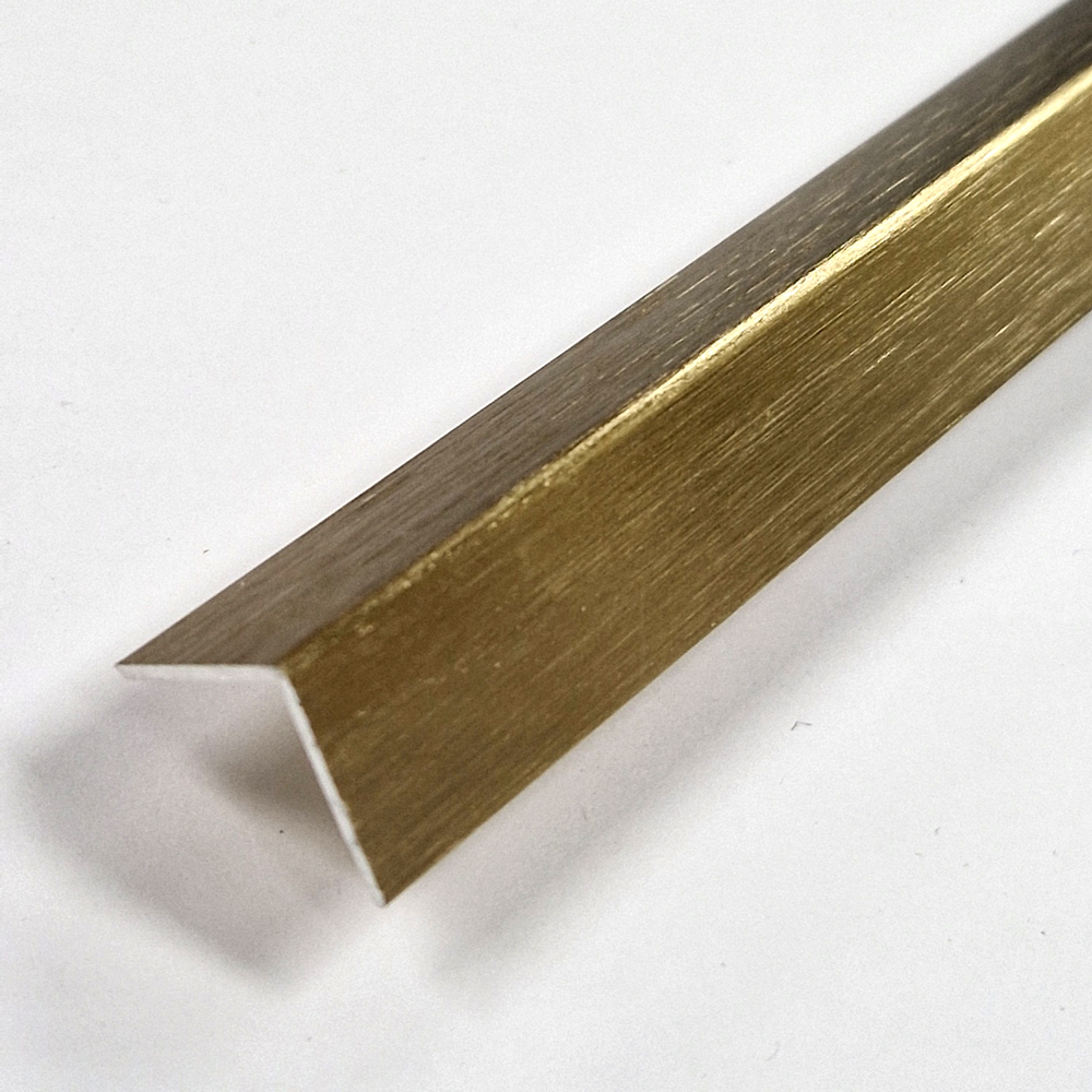 L-Shape 15mm External Corner Brushed Brass