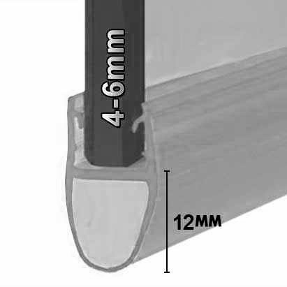 Replacement Shower Seal Up To 12mm Gaps - 4-6mm Glass Thickness