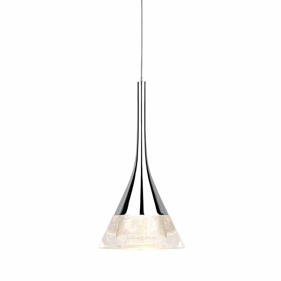 Sensio Zirconia Crystal Cone Bathroom LED Pendant Light