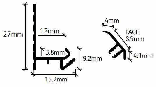 Showerwall Sureseal Two Part Shower Board Base Trim Kit ...