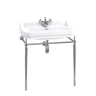 Burlington 800mm Edwardian Basin with Chrome Wash Stand