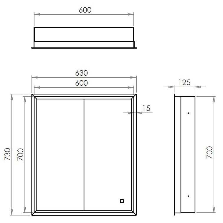 HiB Vanquish 60 LED Recessed Cabinet - 47700